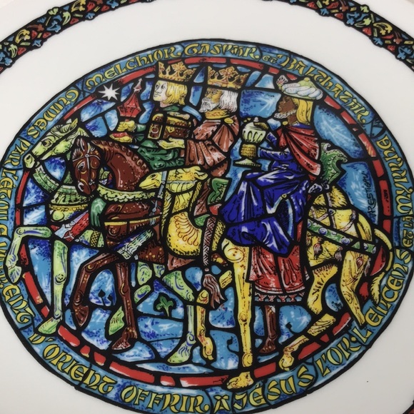 Vintage Henri D’arceau limoges porcelain 1977 Christmas plate 1st edition - Picture 6 of 15